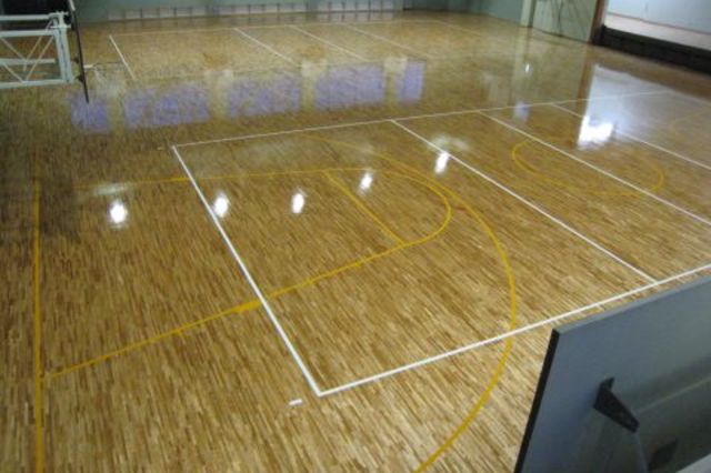 2007 府中町立府中緑ヶ丘中学校体育館 施工事例 フローリングのことなら広島の有限会社 安佐フロアー
